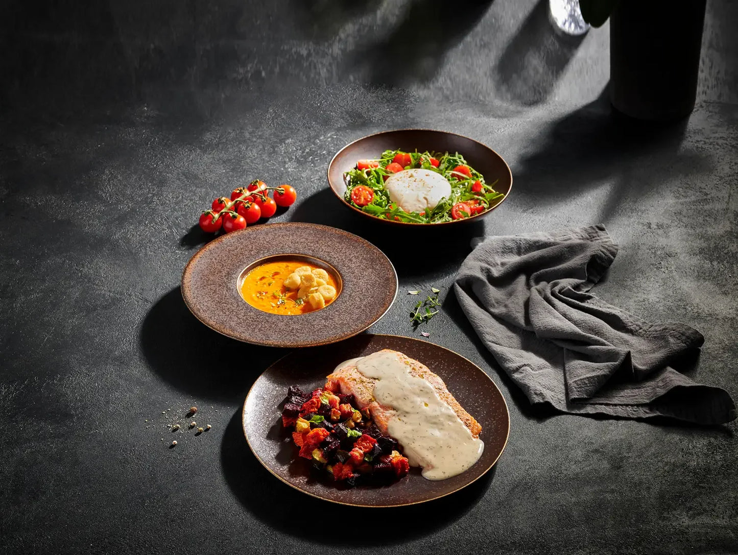 Forte Combination Dinnerware Set | 8-piece | Black | Porcelain | Made in Portugal