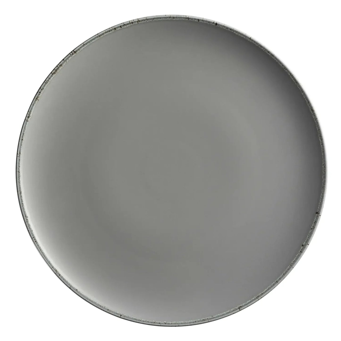Assiette plate Bianco | 6 pièces | Gris | Porcelaine | Fabriqué au Portugal