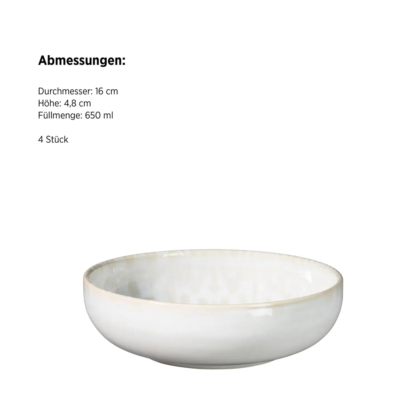 Azulejo Blanc Bowl UNO. | 4-piece | White | Stoneware | Made in Portugal