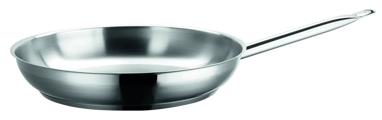 Pro Inox Bratpfanne antihaftbeschichtet Edelstahl | Silber / Schwarz | Edelstahl 18/10