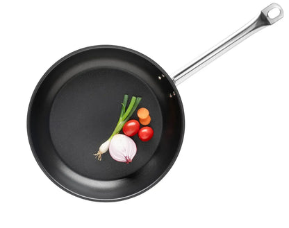 Poêle à frire Pro Inox antiadhésive en acier inoxydable | Argent / Noir | Acier inoxydable 18/10