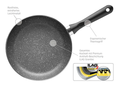 Solido Kochtopfset | 6-tlg. | Schwarz | Aluminium gepresst