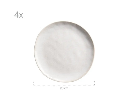 Service de table Nordic Frost | 16 pièces | Blanc | Grès