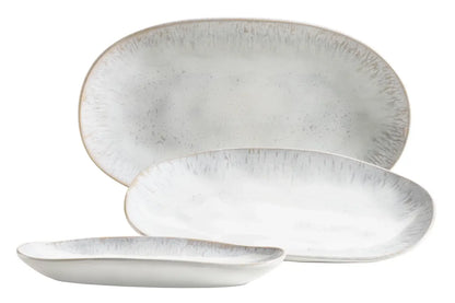 Nordic Frost Dinnerware Set | 3-Piece | White | Stoneware