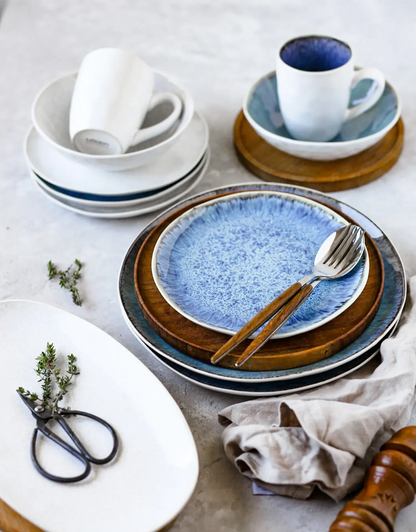 Nordic Frost Dinnerware Set | 3-Piece | White | Stoneware