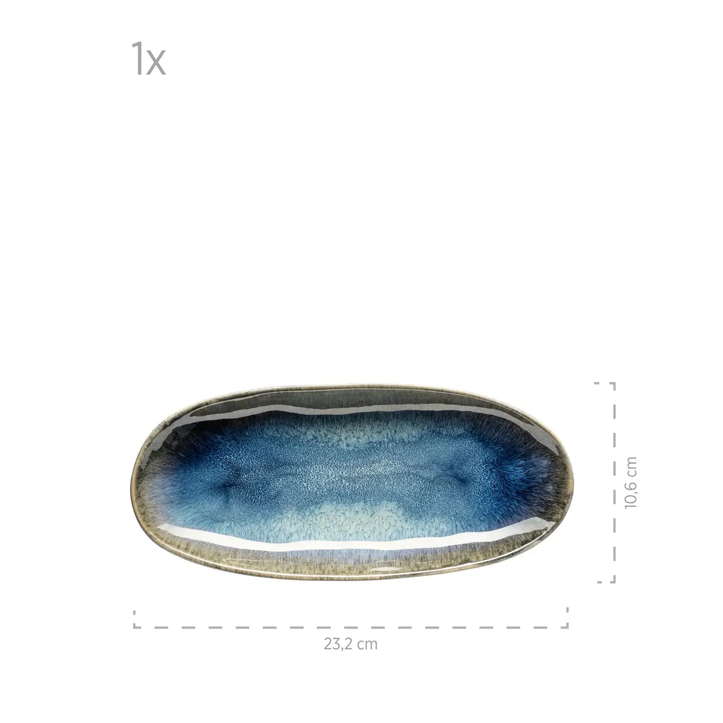 Nordic Frost Dinnerware Set | 3-pc. | Blue | Stoneware