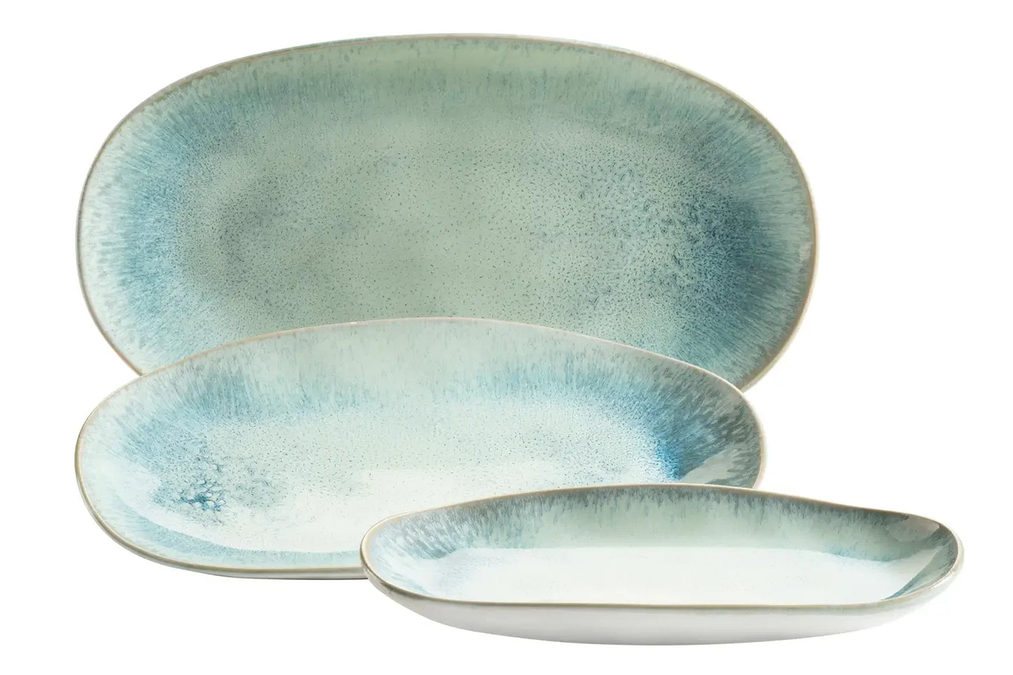 Nordic Frost Set de vaisselle | 3 pièces | Vert | Grès