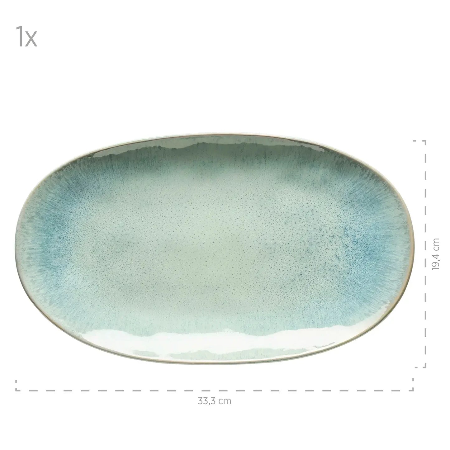 Nordic Frost Set de vaisselle | 3 pièces | Vert | Grès