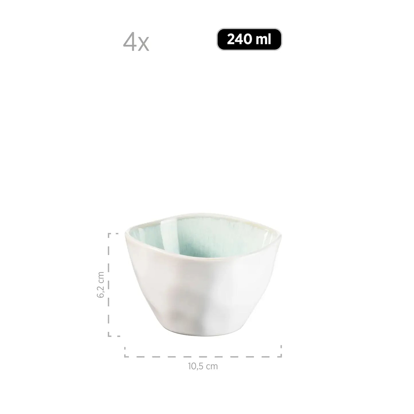 Saladier Nordic Frost | 9 pièces | Vert | Grès