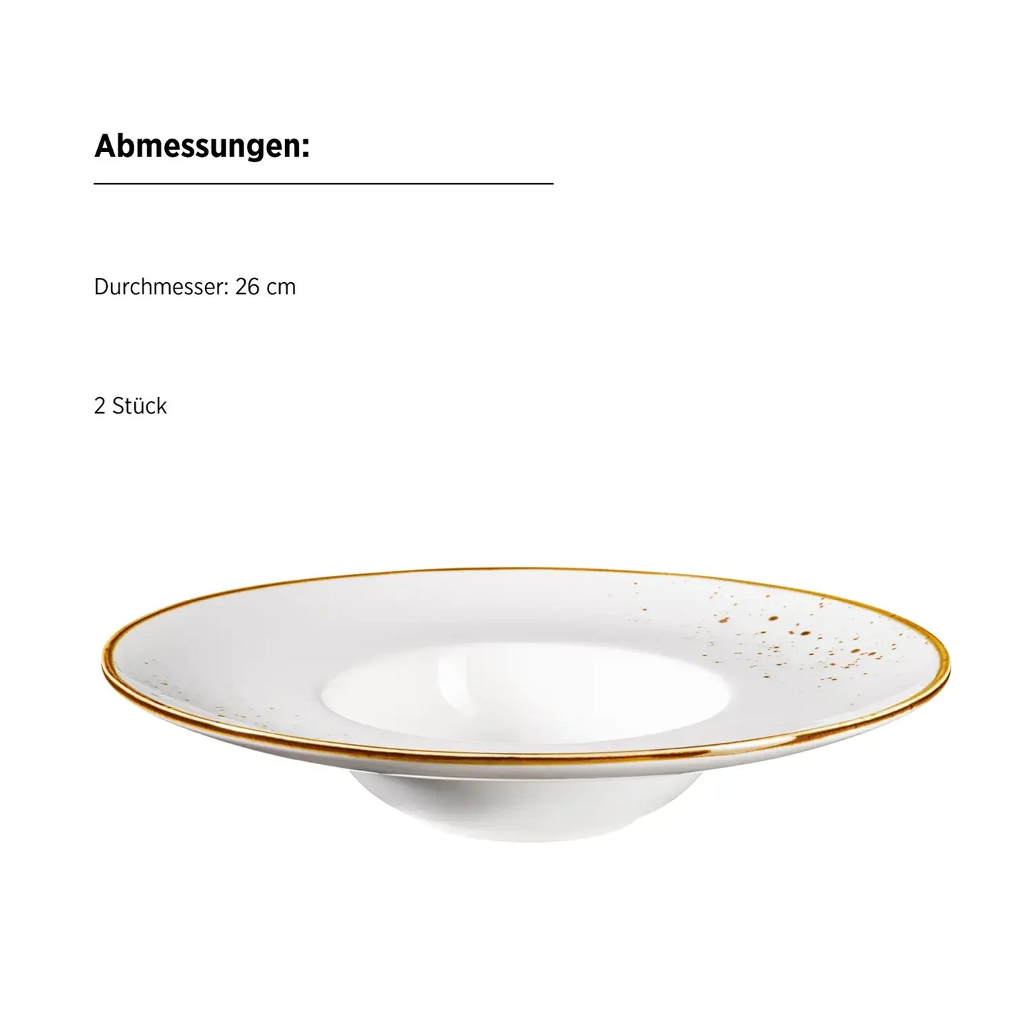 Riviera Gourmetset WEISS mit braunen Punkten | 8-tlg. | Weiß / Braun | Porzellan