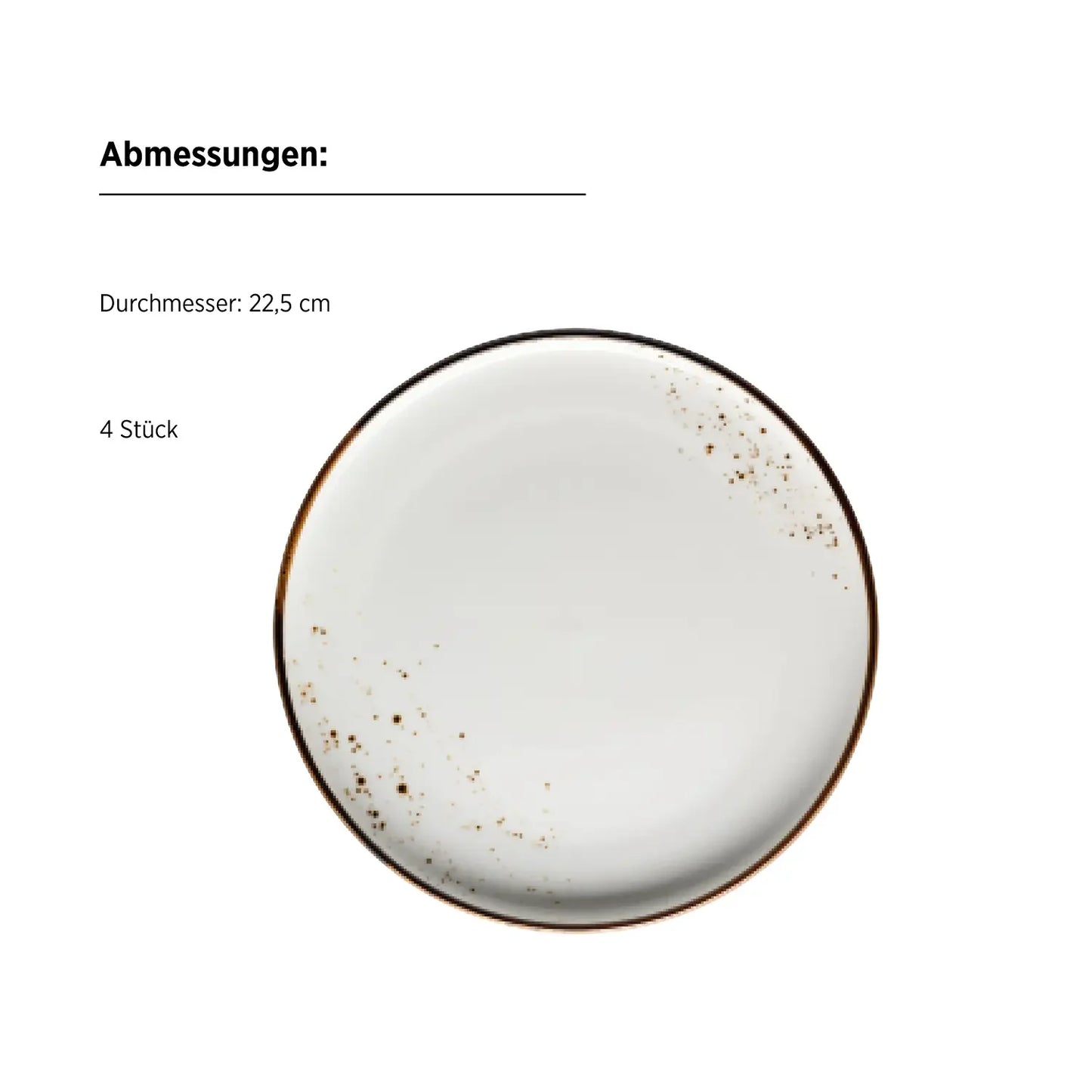 Riviera Service de table | 16 pièces | Blanc / Marron | Porcelaine