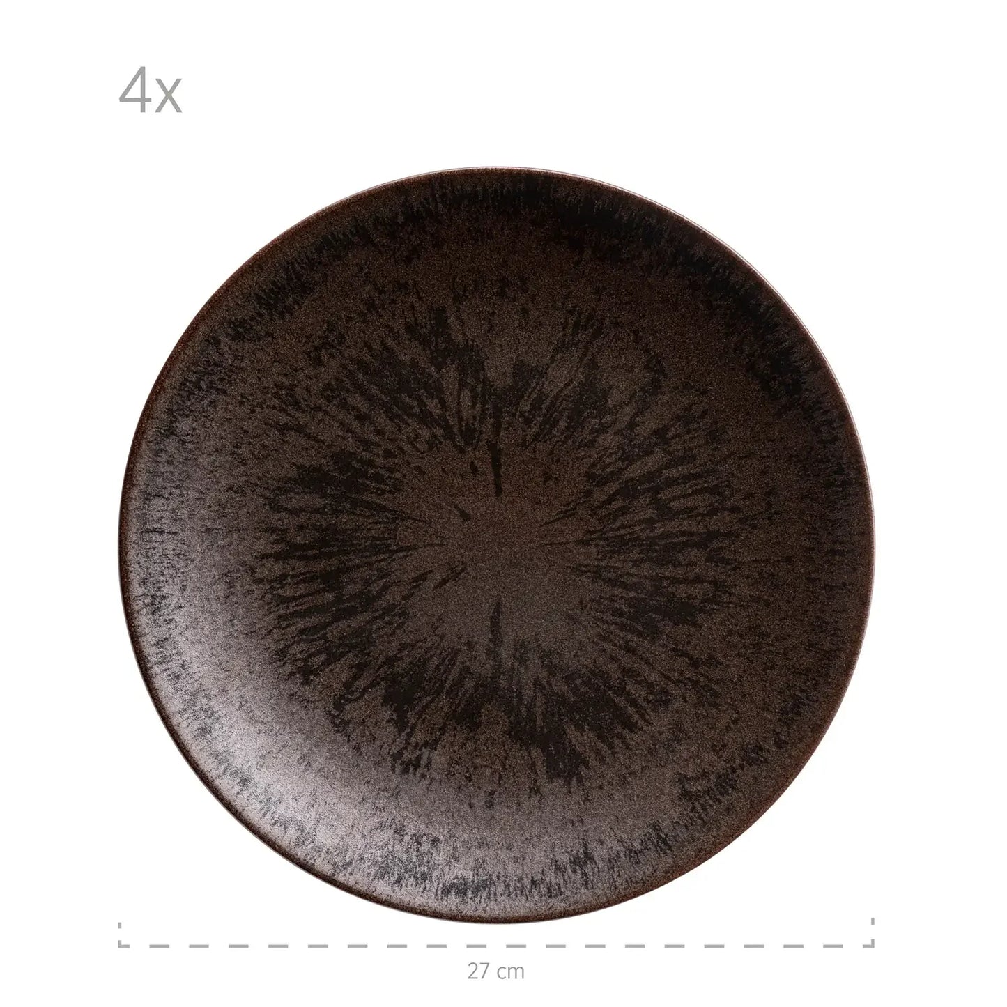 Bronzo Tafelservice | 12-tlg. | Schwarz | Steinzeug | Made in Portugal