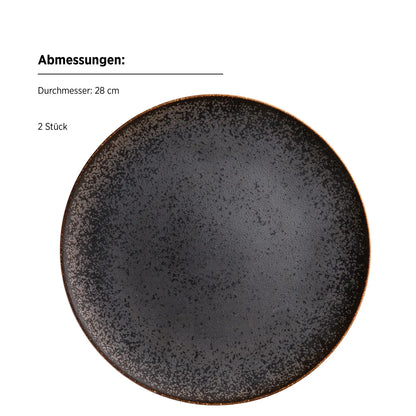 Forte Combination Dinnerware Set | 8-piece | Black | Porcelain | Made in Portugal