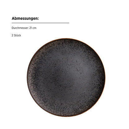 Forte Combination Dinnerware Set | 8-piece | Black | Porcelain | Made in Portugal