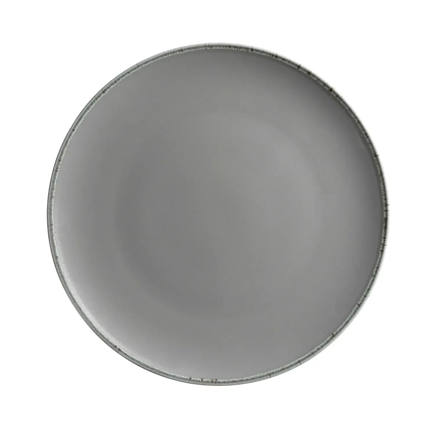 Assiette plate Bianco | 6 pièces | Gris | Porcelaine | Fabriqué au Portugal