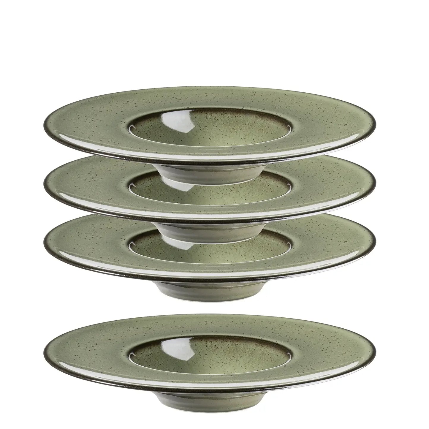 Verve Gourmet Plates | 4-pc. | Green | Porcelain | Made in Portugal