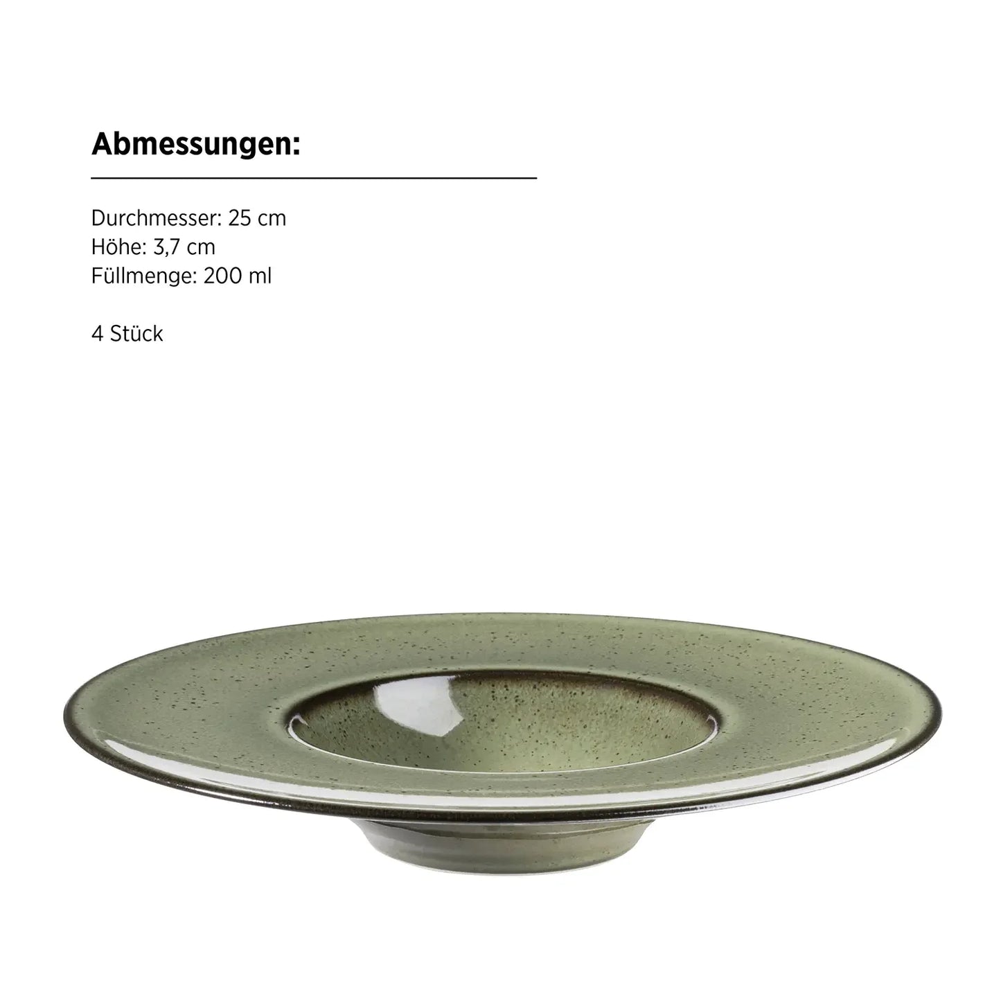 Verve Gourmet Plates | 4-pc. | Green | Porcelain | Made in Portugal