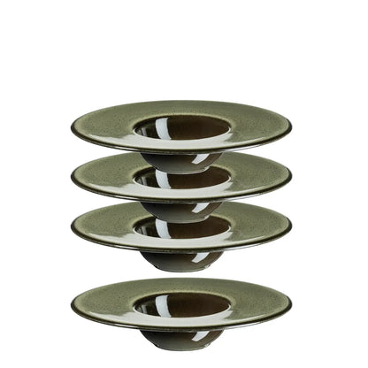 Verve Gourmet Plates | 4-pc. | Green | Porcelain | Made in Portugal