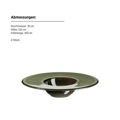 Verve Gourmet Plates | 4-pc. | Green | Porcelain | Made in Portugal