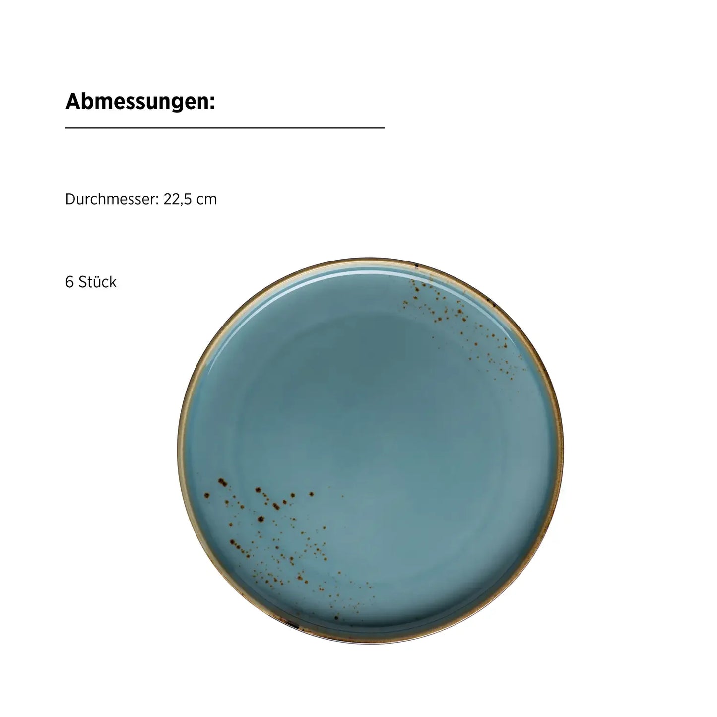 Riviera Dessertteller | 6-tlg. | Blau | Porzellan