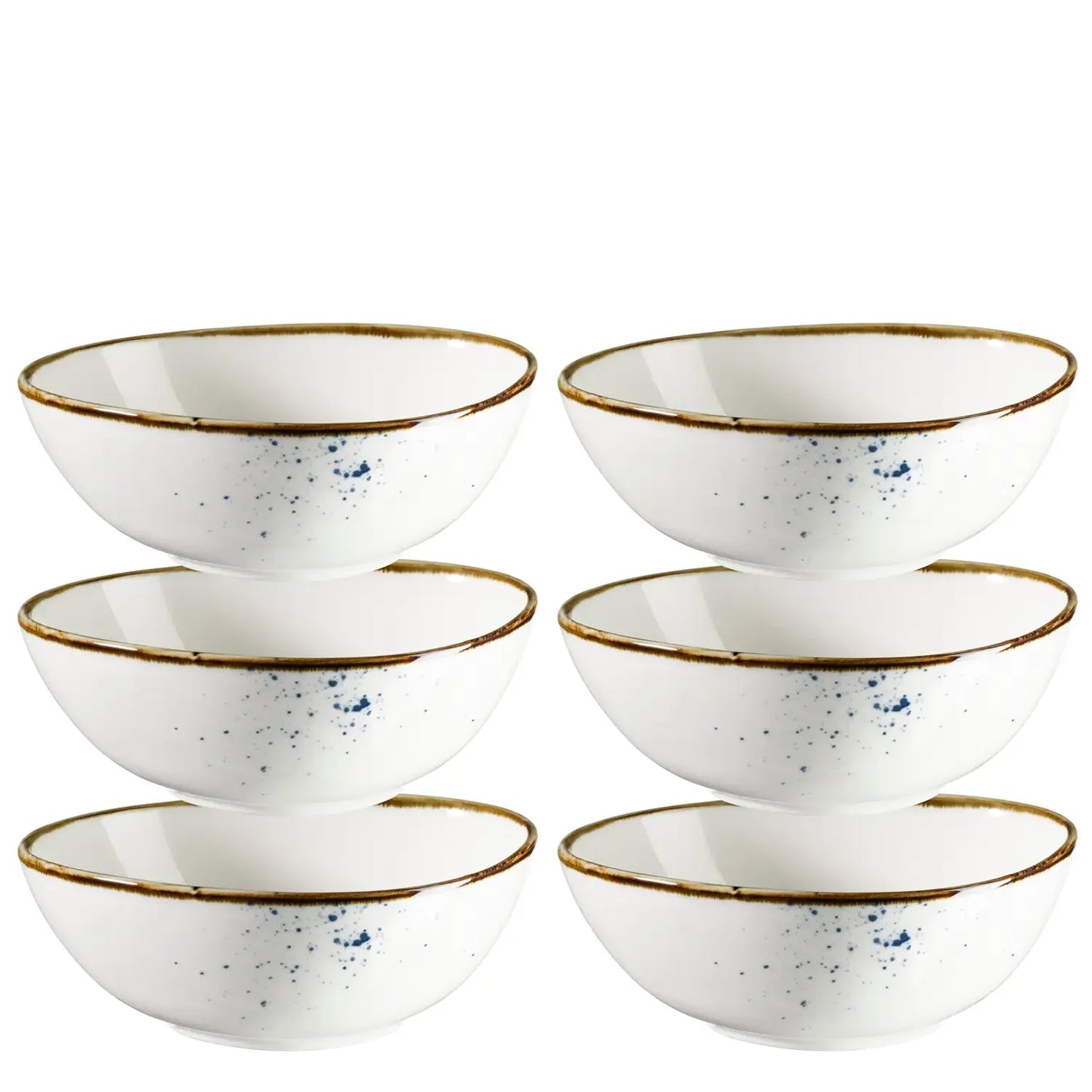 Plat ovale Riviera points bleus | 6 pièces | Blanc / Bleu | Porcelaine