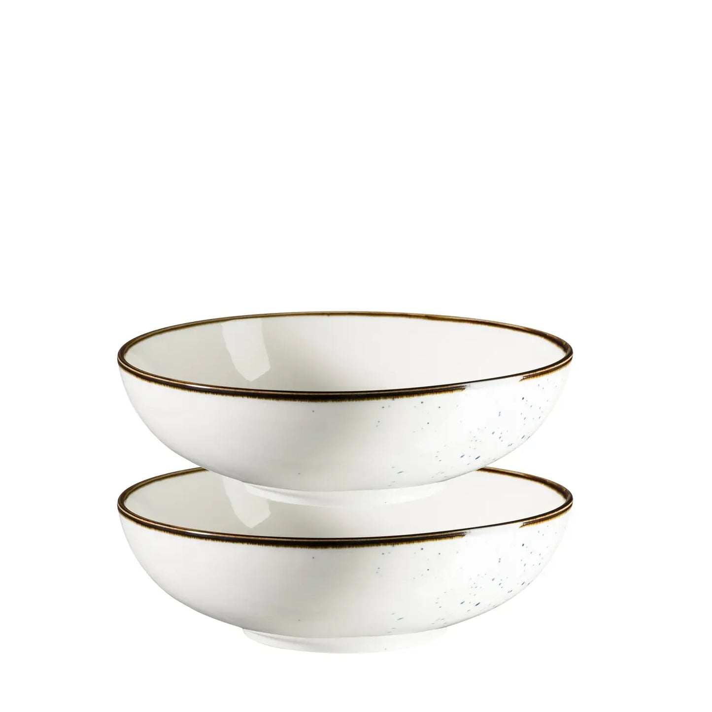 Plat Riviera points bleus | 2 p. | Blanc / Bleu | Porcelaine
