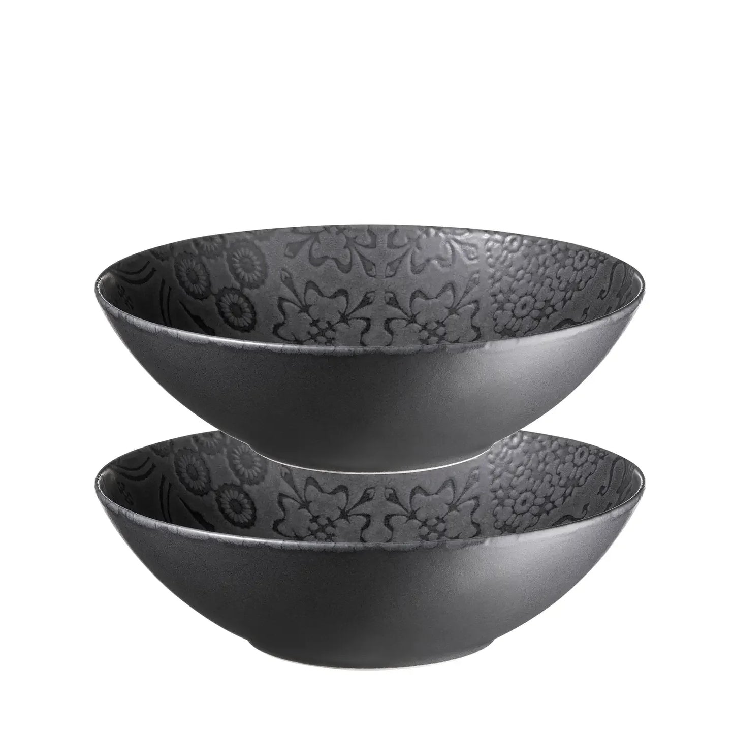 Azulejo Noir Bowl. | 2-piece set | Black | Stoneware | Made in Portugal