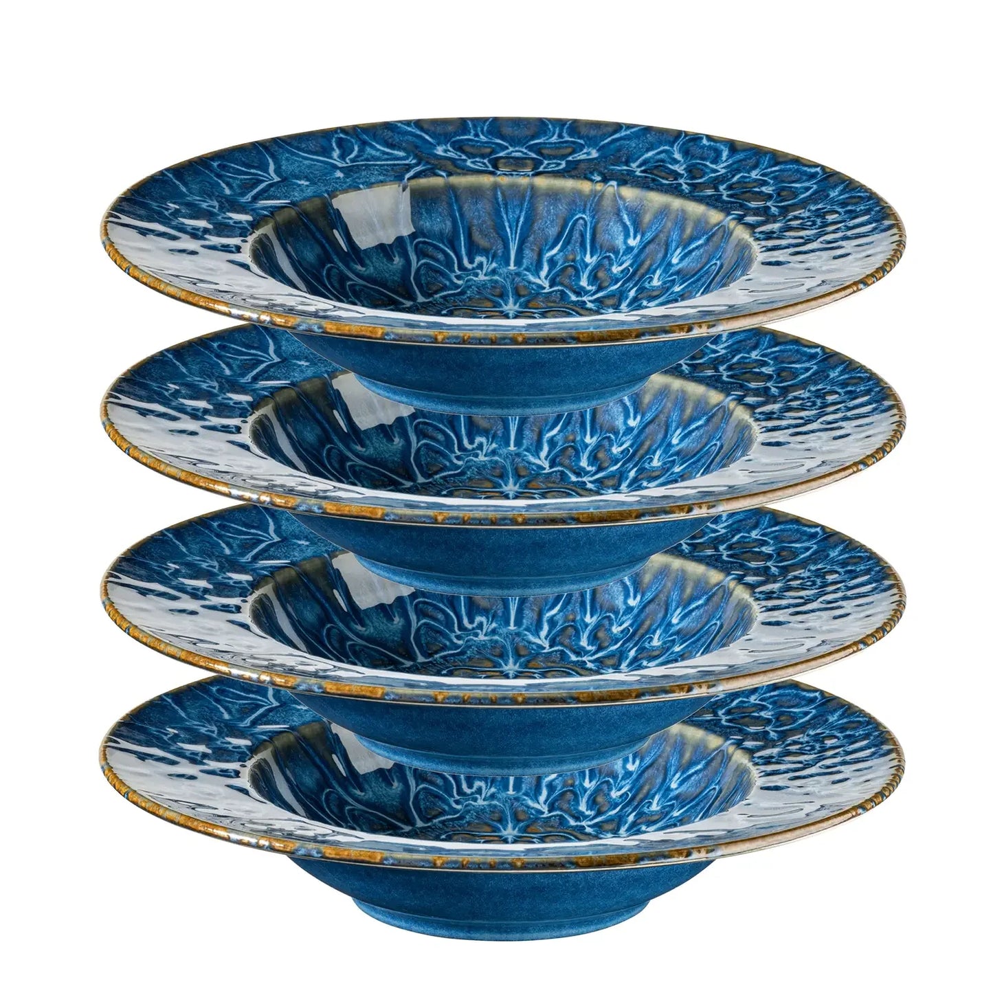 Azulejo Blu Pastateller | 4-tlg. | Blau | Steinzeug | Made in Portugal