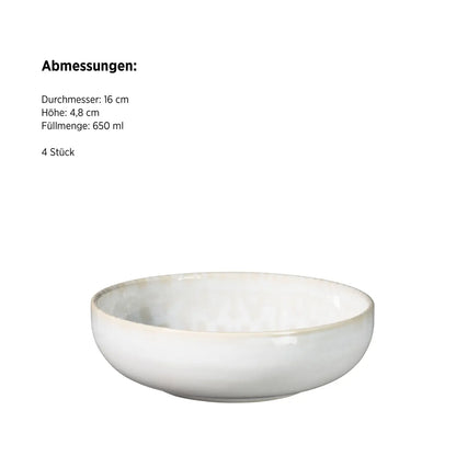 Azulejo Blanc Bowl UNO. | 4-piece | White | Stoneware | Made in Portugal