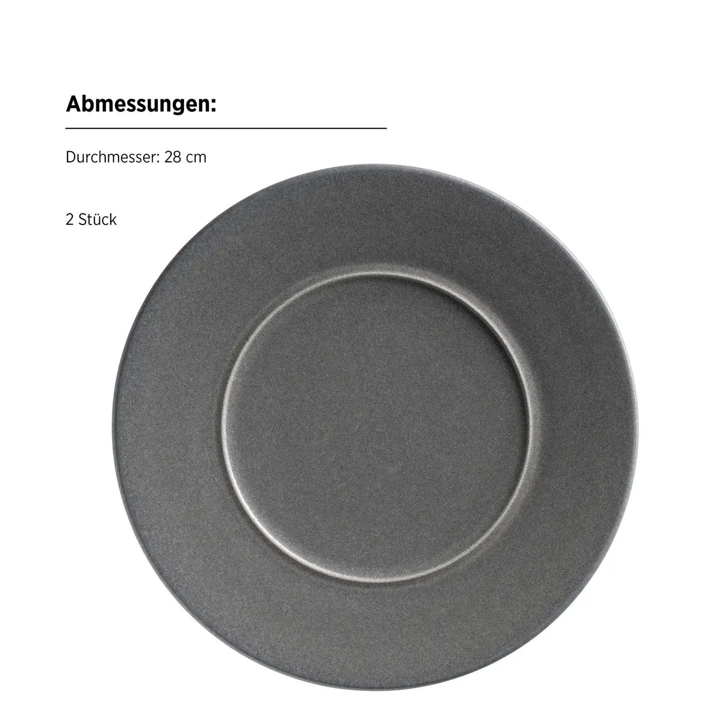 Uniq Kombiservice | 8-tlg. | Anthrazit | Steinzeug | Made in Portugal