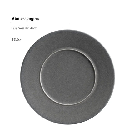 Uniq Kombiservice | 8-tlg. | Anthrazit | Steinzeug | Made in Portugal