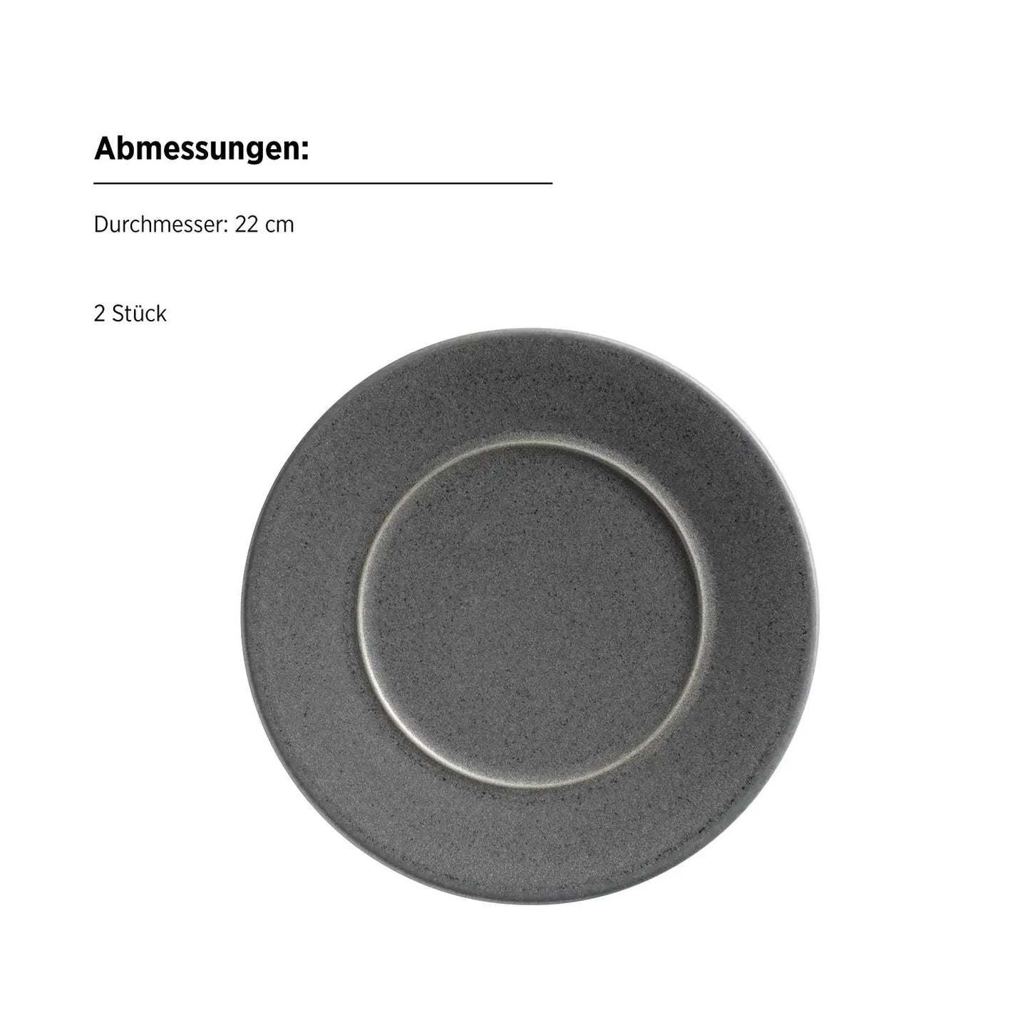 Uniq Kombiservice | 8-tlg. | Anthrazit | Steinzeug | Made in Portugal