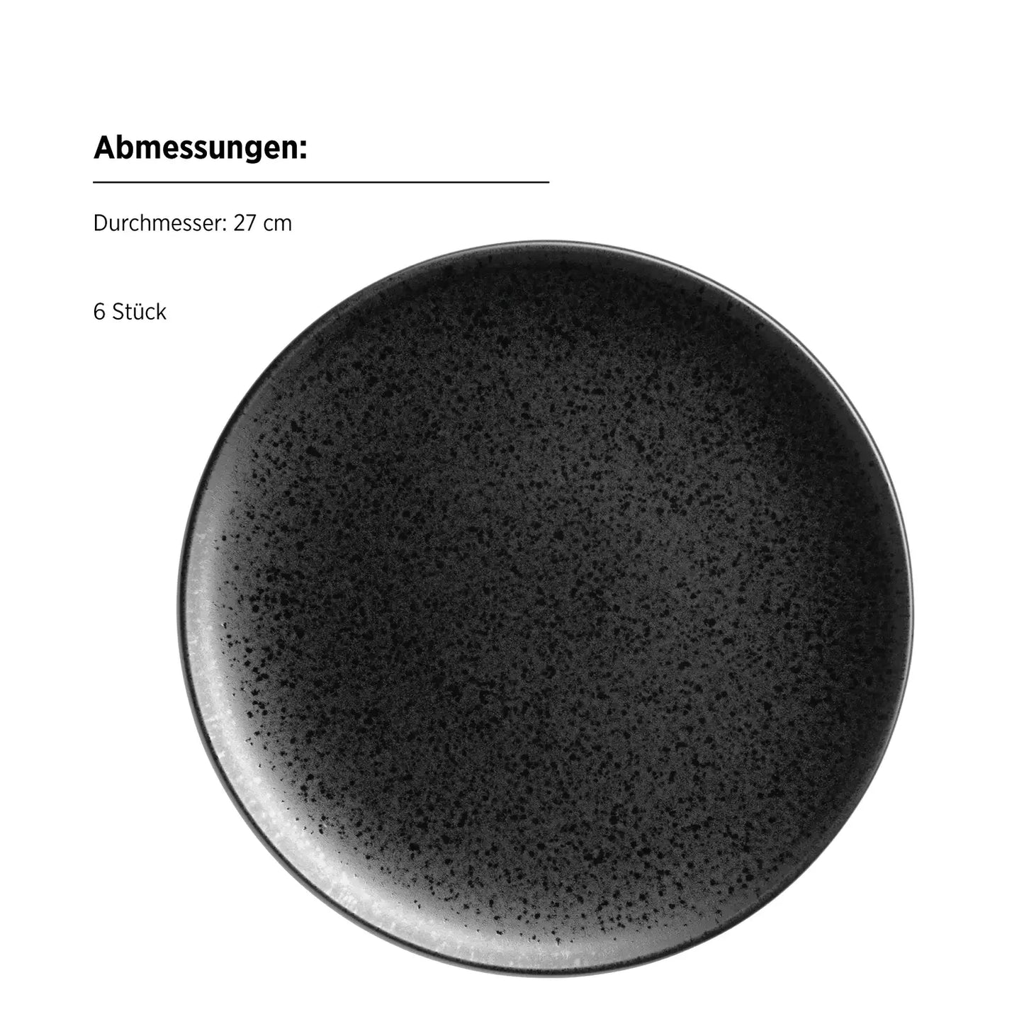 Purist Dinnerware Set | 12-pc. | Black | Stoneware | Made in Portugal
