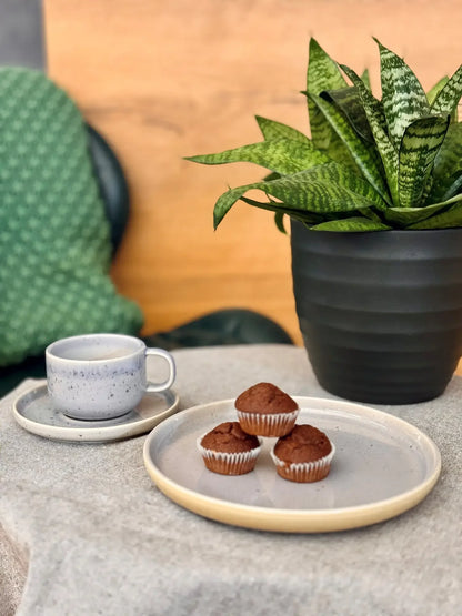 Service de petit-déjeuner Pastello | 12 pièces | Lilas | Grès | Fabriqué au Portugal
