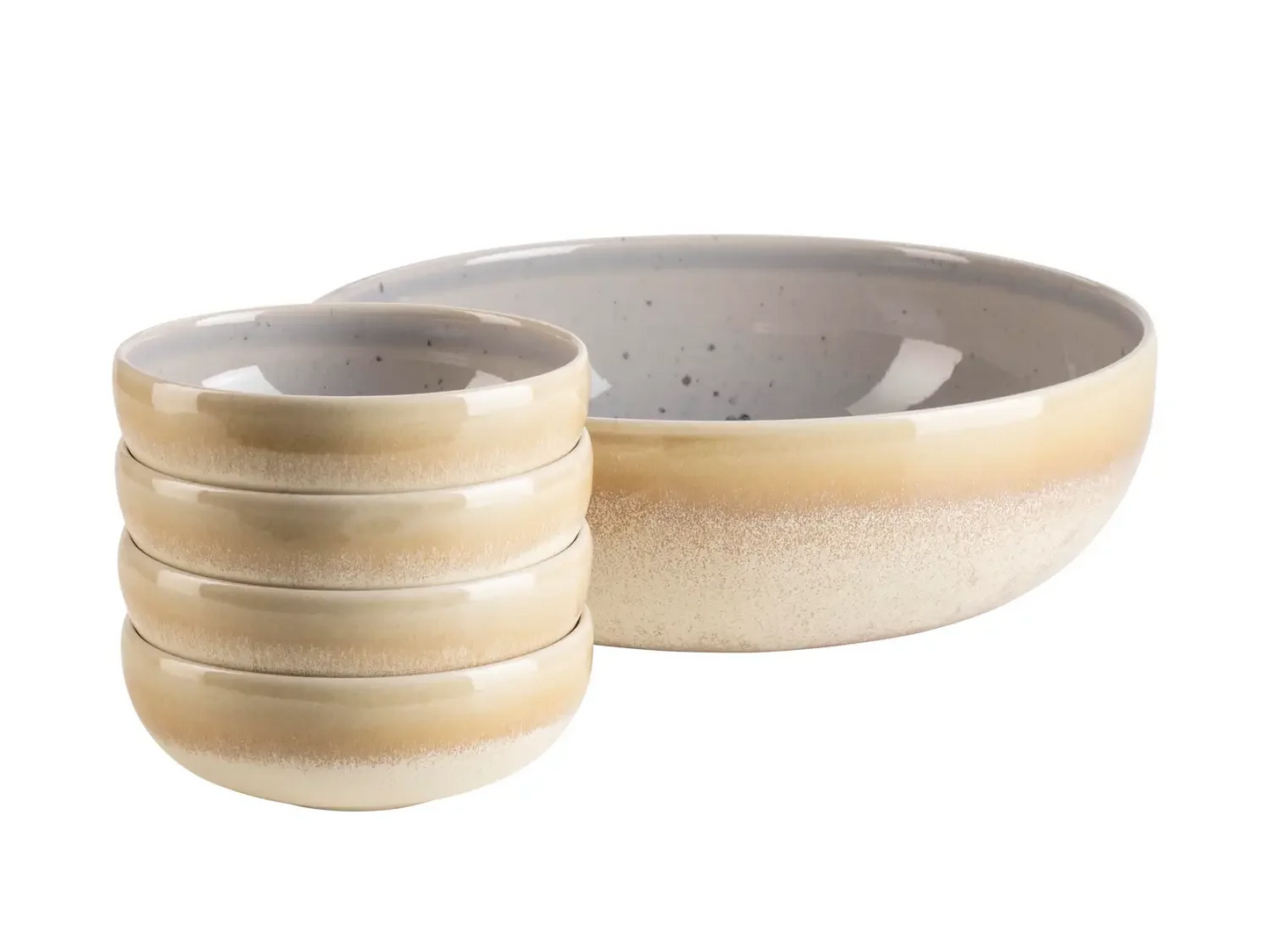 Pastello Bowl Set | 5-piece | Lilac | Stoneware | Made in Portugal