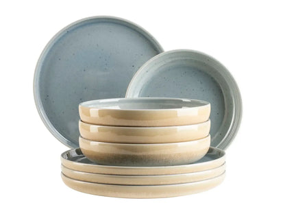 Pastello Dinnerware Set | 8-pc. | Blue | Stoneware | Made in Portugal
