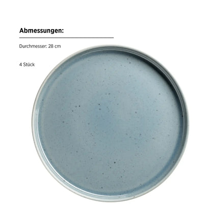 Pastello Dinnerware Set | 8-pc. | Blue | Stoneware | Made in Portugal