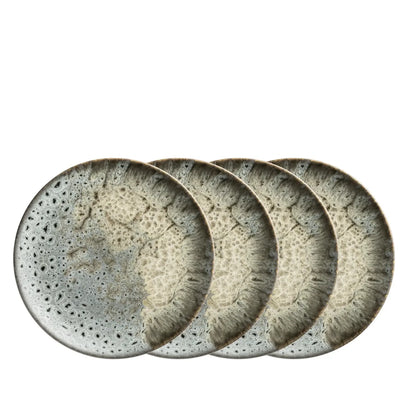 Nova Dessert Plates | 4-piece set | Grey | Stoneware | Made in Portugal
