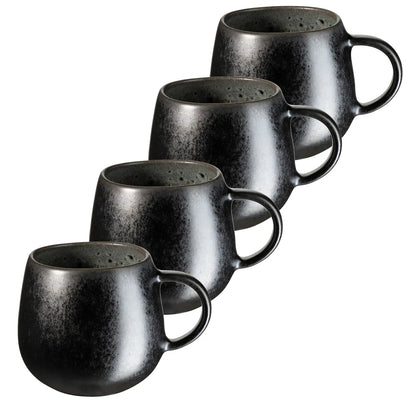 Nova Coffee Mugs 430 ml | Set of 4 | Grey | Stoneware | Made in Portugal