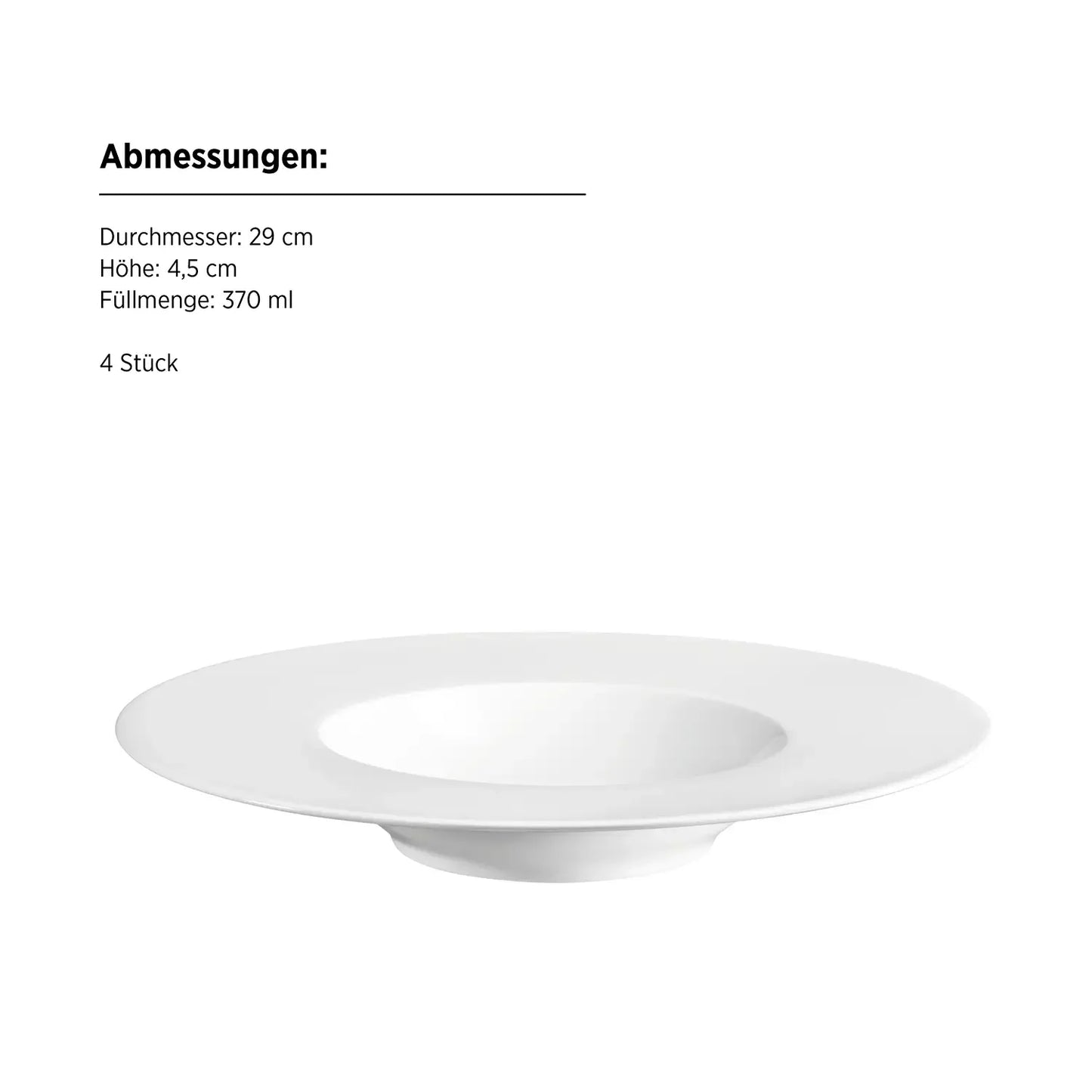 Saturno Gourmetteller | 4-tlg. | Weiß | Porzellan | Made in Portugal