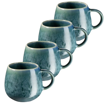 Nova Kaffeebecher 430 ml | 4-tlg. | Blau | Steinzeug | Made in Portugal