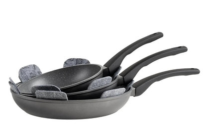 Leone Pfannen-Set | 7-tlg. | Schwarz | Aluminium