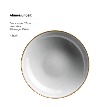 Fume Dinnerware Set | 8-piece | White | Stoneware | Made in Portugal