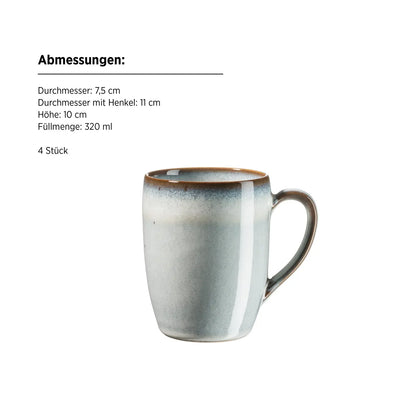 Fume Breakfast Set | 12-piece | Green | Stoneware | Made in Portugal