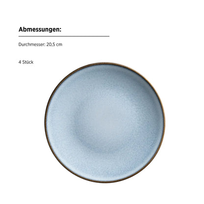 Fume Breakfast Set | 12 pcs | Blue | Stoneware | Made in Portugal