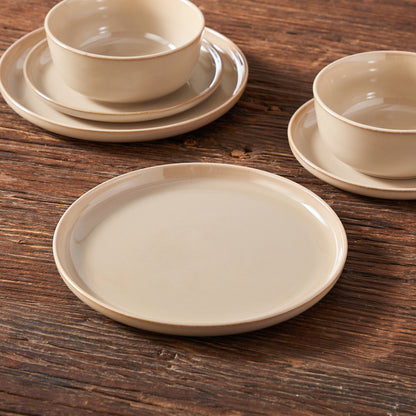"Chic" Kollektion | 16-tlg. Geschirr Set | Beige | Steingut
