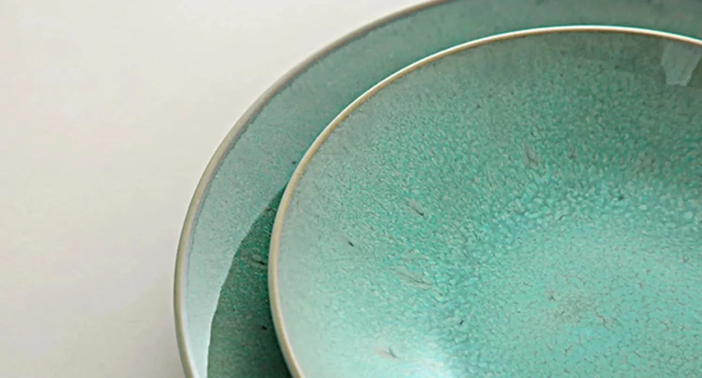 "Elegance" Kollektion | Geschirr Set 16/32/48-tlg. | grün | Steingut - Töpferkunst | Steingut Geschirrsets