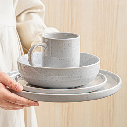 "Glaze" Kollektion | Geschirr Set 16/32/48-tlg. | weiß | Steingut - Töpferkunst | Steingut Geschirrsets